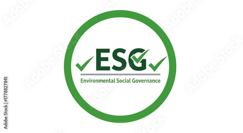ESG Environmental Social Governance Symbol - Sustainable Business Practices Illustrated