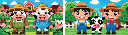  farmer cartoon, countryside agriculture vector, farm life illustration, rural living art, farming man clipart, farmland nature design, animal farm vector, agricultural life art, field worker illustra