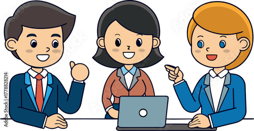 businesswoman cartoon, female office worker vector, laptop working illustration, professional woman design, corporate leader clipart, confident business lady, modern workplace art, career success vect