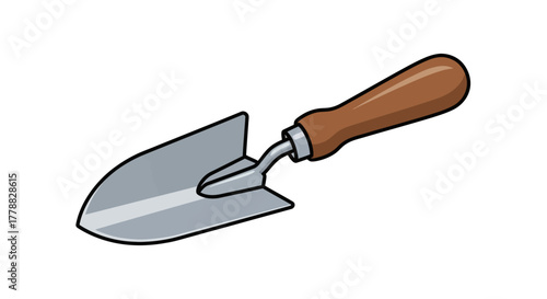 Gardening Hand Trowel with Wooden Handle for Planting and Digging