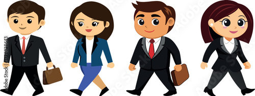 corporate team vector, office colleagues cartoon, business management illustration, teamwork collaboration design, professional employees clipart, company staff cartoon, leadership team art, professio