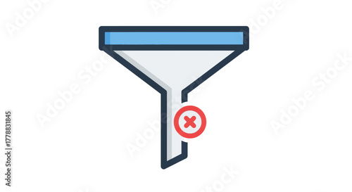 Empty Filter Icon Simple Design for Web and App Filtering Feature