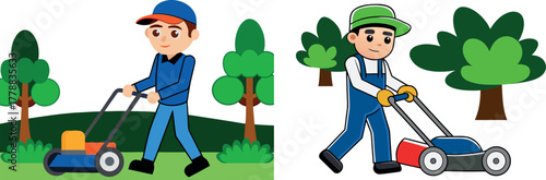 tree planting clipart, save environment art, sustainable nature design, eco friendly illustration, reforestation vector, gardener character planting, green earth concept, environmental protection art,