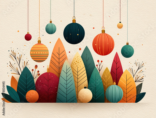 colorful Christmas balls il...