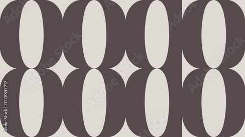 Abstract pattern featuring repeating shapes in shades of gray and off white color scheme design