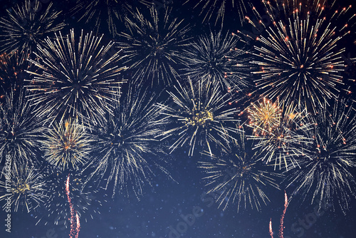 Festive fireworks on a transparent background. New Year's Eve, Christmas.	
