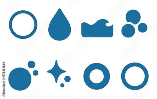 Abstract blue geometric shapes on dark background