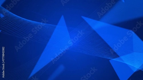 Deep blue abstract with intersecting light and web-like threads