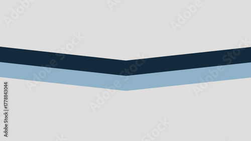 A simple graphic with three horizontal bands of color forming a v shape in the center area of view