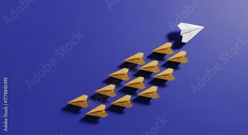 Paper planes Leadership in flight.