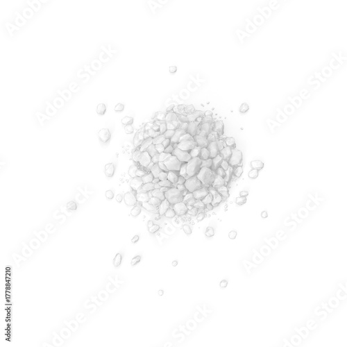 coarse salt isolated on transparent background. PNG, 3D