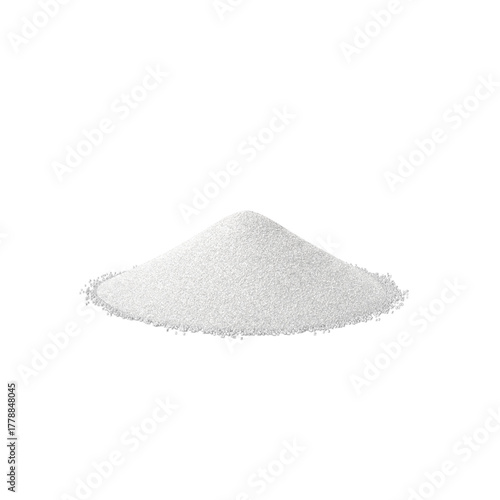 heap of fine ground salt isolated on transparent background. PNG, 3D
