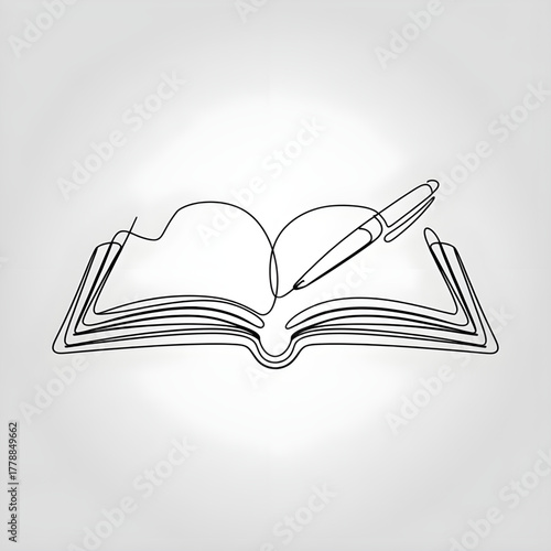 A notebook and pen placed together on a clean table, symbolizing creativity, learning, writing, and inspiration for new ideas.