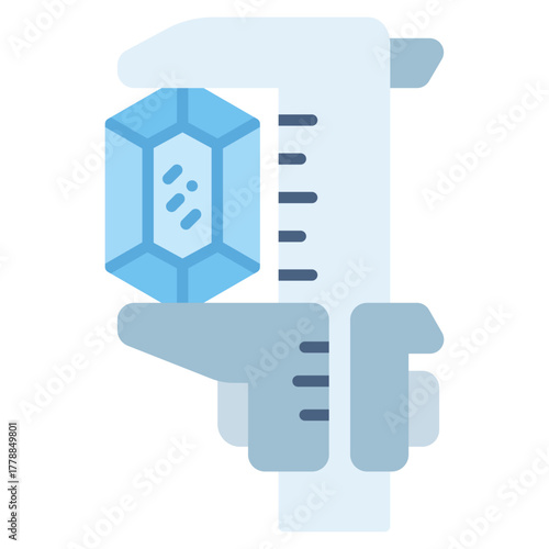 Caliper Jewelry vector icon. Jewelry icon flat style. perfect use for logo, presentation, website, and more. modern icon design color style