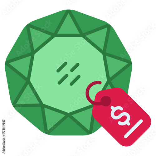 Jewelry Label Tag vector icon. Jewelry icon flat style. perfect use for logo, presentation, website, and more. modern icon design color style