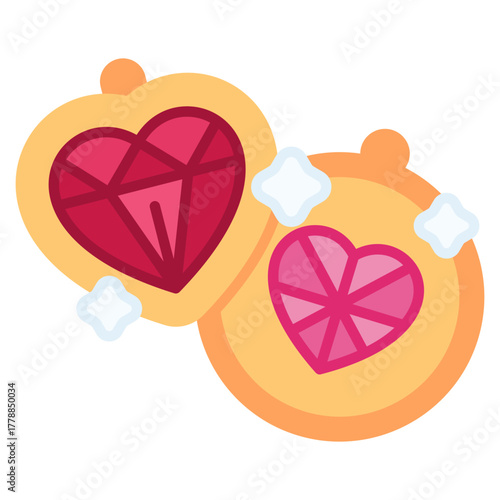 Jewelry Love Badge vector icon. Jewelry icon flat style. perfect use for logo, presentation, website, and more. modern icon design color style