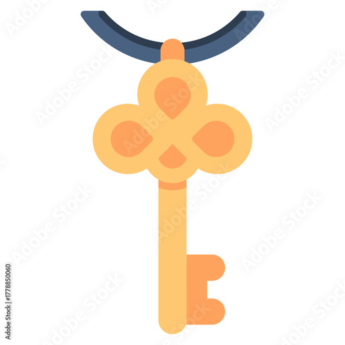 Jewelry Key vector icon. Jewelry icon flat style. perfect use for logo, presentation, website, and more. modern icon design color style