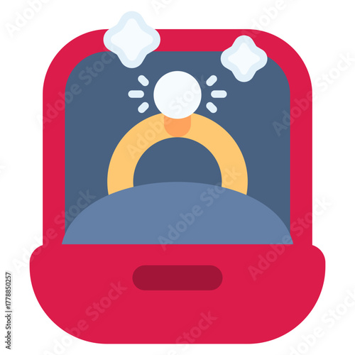 Jewelry and Present Box vector icon. Jewelry icon flat style. perfect use for logo, presentation, website, and more. modern icon design color style