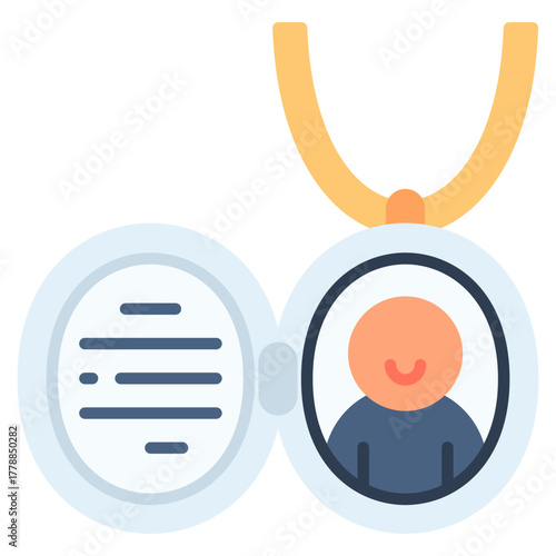 Pendant with Photo vector icon. Jewelry icon flat style. perfect use for logo, presentation, website, and more. modern icon design color style