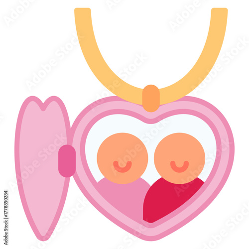 Pendant with Photo vector icon. Jewelry icon flat style. perfect use for logo, presentation, website, and more. modern icon design color style