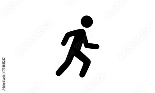 Lauf-Icon – Jogger-Symbol für Sport, Fitness und Bewegung, minimalistisches Linien-Vektordesign
