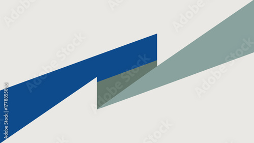 Geometric design featuring blue gray and white angular shapes on a light background abstract art