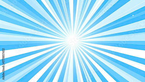 Rays emanate outward from a bright center with blue shades