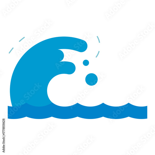 sea waves flat icon