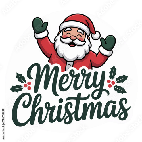 christmas card with santa claus