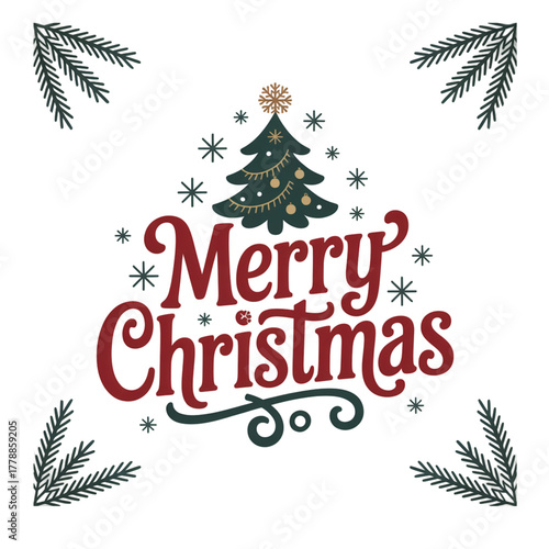 merry christmas greeting card