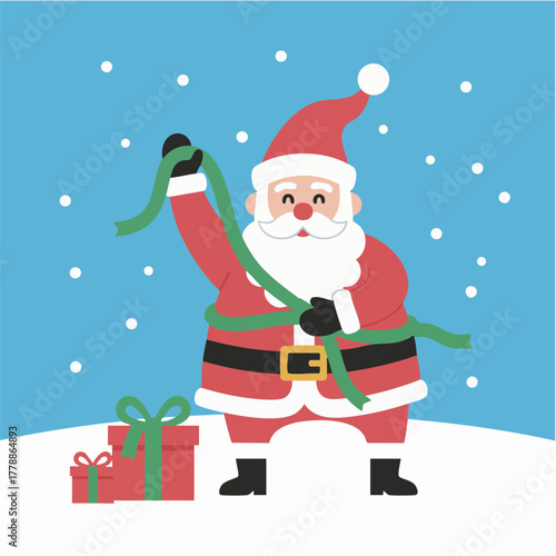 SantaClausRibbonWrapping (サンタクロースのリボンラッピング)