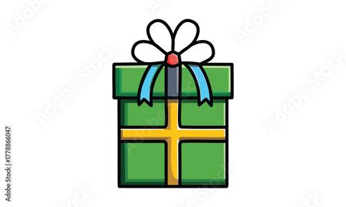 Christmas Icon. Minimal Flat Holiday Symbol Vector