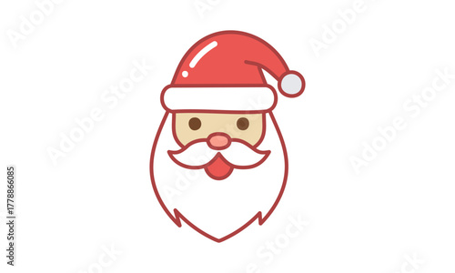 Christmas Icon. Minimal Flat Holiday Symbol Vector