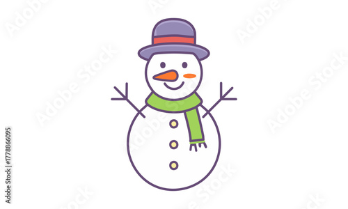 Christmas Icon. Minimal Flat Holiday Symbol Vector