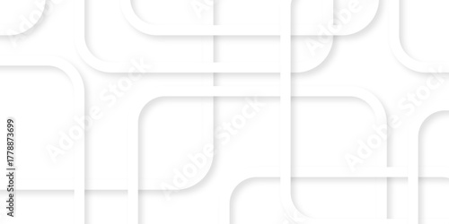 Abstract luxury geometric random lines triangle and square shape in white paper background. Modern seamless technology paper concept backdrop line white background.	