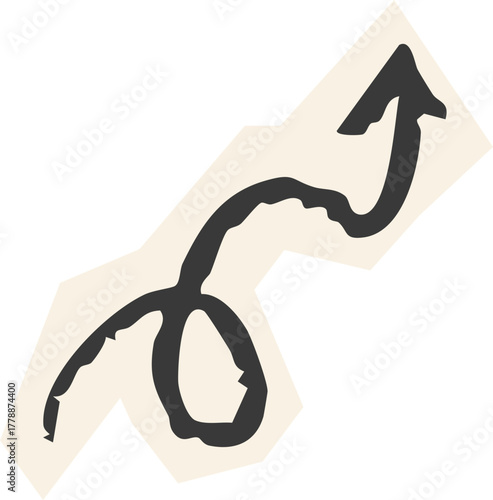 Arrow crayon chalk hand drawn doodle grunge line set. Cursor scribble wavy swirl, comic simple element. 