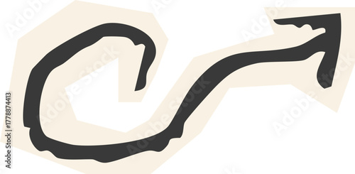 Arrow crayon chalk hand drawn doodle grunge line set. Cursor scribble wavy swirl, comic simple element. 