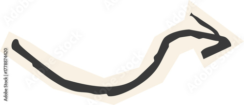 Arrow crayon chalk hand drawn doodle grunge line set. Cursor scribble wavy swirl, comic simple element. 