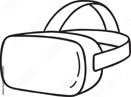 Vr glasses for virtual reality outline vector icon