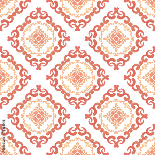 Photos seamless damask pattern
