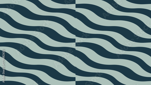 Abstract background with alternating dark blue and light blue wavy lines pattern design artful image