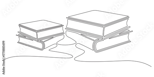 continuous line of books 
