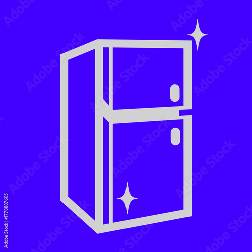 Simple icon vector design of refrigerator 2