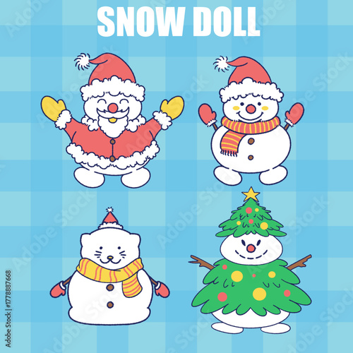 christmas card with snowman