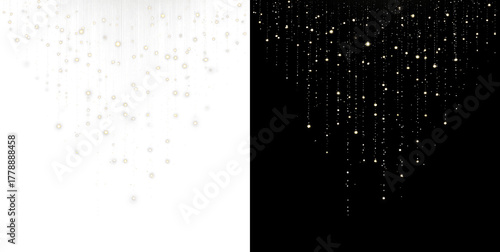 Stunning Christmas Garland PNG Overlay with Shimmering Lights on Transparent Background for Festive Photos