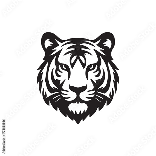 tiger head vector illustration mascot logo vector