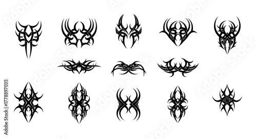 Collection of striking tribal tattoo designs for body art and creative expression featuring eleven