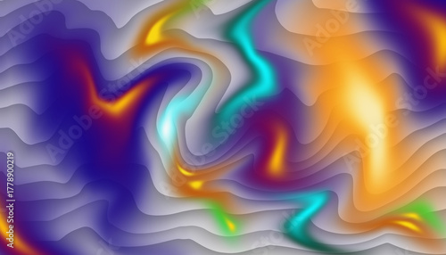 Abstract gradient background with fluid and smooth layered shapes flowing smoothly
