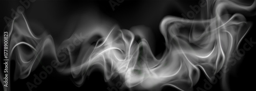 Cigarette smoke on a black background