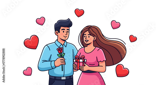 Celebrating love with a special delivery a heartwarming illustration for valentines day